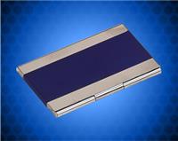 2 1/2" x 3 3/4" Blue Metal Business Card Holder