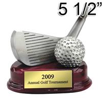 Golf Iron Trophy with Piano Finish Base