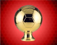 5 1/2 Inch Gold Metallized Soccer Ball Resin