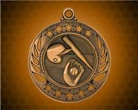 2 1/4 inch Bronze Baseball Galaxy Medal