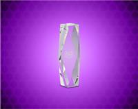 8 inch Clear Crystal Facet Tower