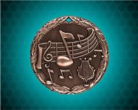 1 1/4 inch Bronze Music XR Medal