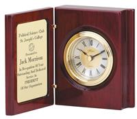 Book Clock with Hinged Cover 7 1/2" X 5 1/4" X 1 1/2"