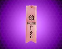 Pink 4th Place Carded Ribbon