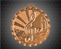 2 Inch Bronze Music Bright Medal