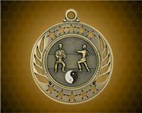2 1/4 inch Gold Martial Arts Galaxy Medal