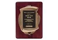 11 x 15 inch Rosewood Piano-Finish Plaque with Antique Bronze Finish Frame