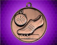 1 1/2 inch Bronze Track Die Cast Medal