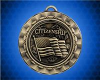2 5/16 Inch Gold Citizenship Spinner Medal