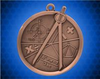 2 1/4 inch Bronze Math Mega Medal