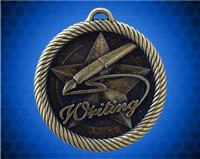 2 inch Gold Writing Value Medal