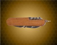 3 1/2 inch Wooden 7-in-1 Multi-tool Pocket Knife