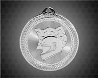 2 inch Silver Racing Laserable BriteLazer Medal