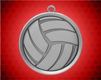 2 1/4 inch Silver Volleyball Mega Medal