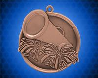2 1/4 inch Bronze Cheerleading Mega Medal