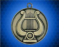 1 1/2 inch Gold Music Die Cast Medal