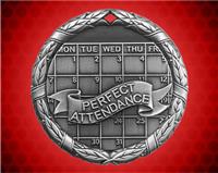 1 1/4 inch Silver Perfect Attendance XR Medal