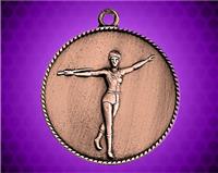 1 1/2 inch Bronze Twirling Die Cast Medal