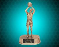 9 1/2 inch Antique Gold Male Basketball Resin