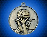 1 1/2 inch Gold Basketball Die Cast Medal