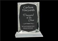 CRY110 - 6 1/4 Inch Crystal Rectangle On Clear Base