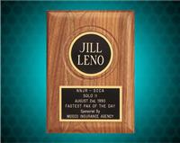 5 x 7 inch Solid American Walnut Plaque with Jewelers Black Engraving Plate