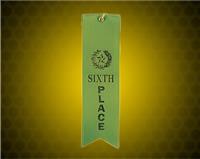 Green 6th Place Carded Ribbon