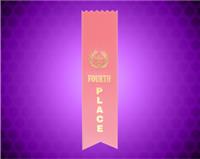 Pink 4th Place Pinked Top Ribbon