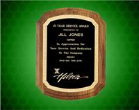 7 x 8 inch Solid American Walnut Plaque with Florentine Border