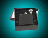 6 oz. Matte Black Stainless Steel Flask Gift Set with Presentation Box