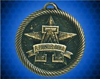 2 inch Gold "A" Honor Roll Value Medal