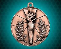 2 inch Bronze Torch Die Cast Medal