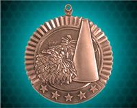 2 3/4 inch Bronze Cheer Star Medal