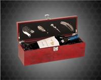 Burlwood High Gloss Finished Single Wine Presentation Box with Tools