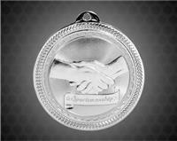 2 inch Silver Sportsmanship Laserable BriteLazer Medal