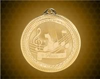 2 inch Gold Music Laserable BriteLazer Medal
