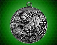 1 1/2 inch Silver Swimming Male Die Cast Medal