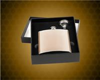 6 oz. Leather Stainless Steel Flask Gift Set with Presentation Box