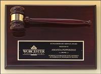 9 x 12 inch Rosewood Piano-Finish Gavel Plaque