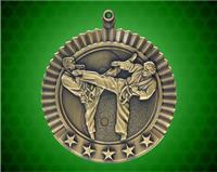 2 3/4 inch Gold Male Karate Star Medal