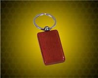 1" x 2" Rosewood Rectangle Wooden Key Chain