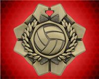 2 inch Gold Volleyball Imperial Medal
