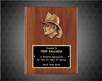 7 x 9 inch Wexford Series Plaque with Antique Bronze Firefighter Casting