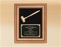 15 x 18 inch Metal Gavel Gold Electroplate Plaque