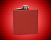 6 oz. Matte Red Stainless Steel Flask