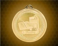 2 inch Gold Reading Laserable BriteLazer Medal