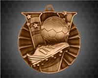 2 Inch Bronze Soccer Victory Medal