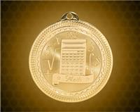 2 inch Gold Math Laserable BriteLazer Medal