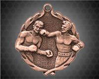 1 3/4 inch Bronze Boxing Wreath Medal