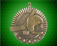 2 3/4 inch Gold Hockey Star Medal